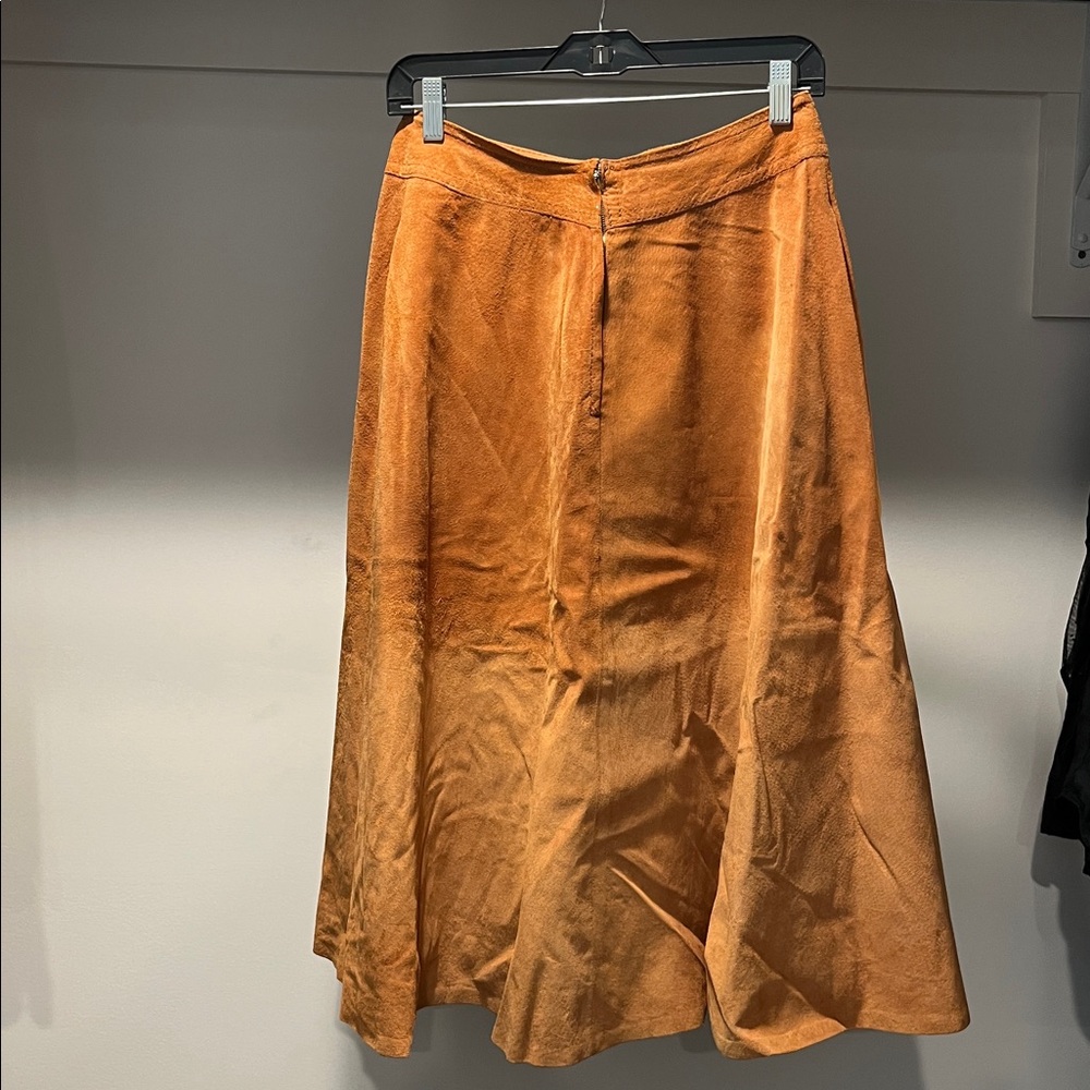 Vintage suede a-line skirt M